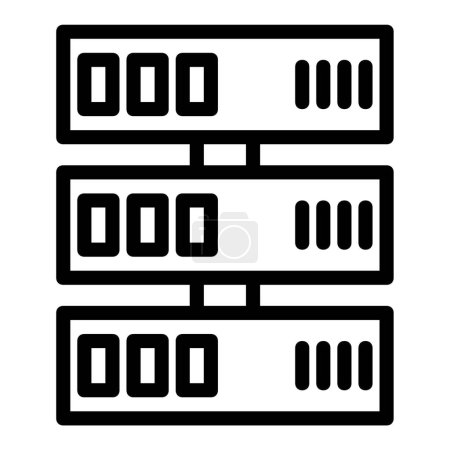 Ilustración de Icono de línea de servidor informático
. - Imagen libre de derechos