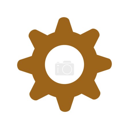 Illustration for Gear icon on white background - Royalty Free Image