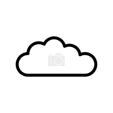 Téléchargez les illustrations : Icône cloud vectoriel pour votre projet - en licence libre de droit