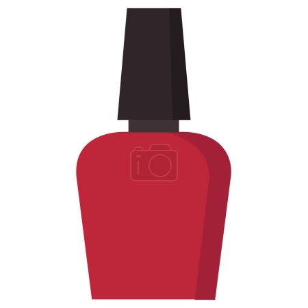 Illustration for Nail polish icon in flat style isolated on a white background. - Royalty Free Image