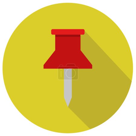 Illustration for Vector illustration of push pin icon - Royalty Free Image