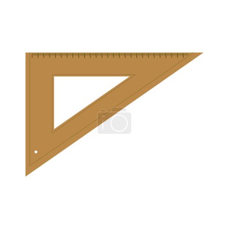 Ilustración de Icono de regla de triángulo sobre fondo blanco - Imagen libre de derechos