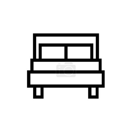 Illustration for Isometric vector illustration of modern bed icon - Royalty Free Image