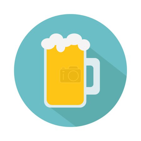 Illustration for Beer mug colored vector icon - Royalty Free Image