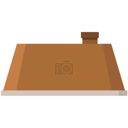 Téléchargez les illustrations : Icône de toit de la maison. conception de couleur plate. illustration vectorielle. - en licence libre de droit