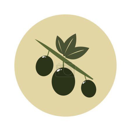 Téléchargez les illustrations : Olives icône design, illustration vectorielle - en licence libre de droit