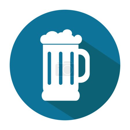 Illustration for Beer mug colored vector icon - Royalty Free Image