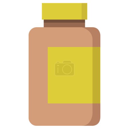 Téléchargez les illustrations : Icône de bouteille simple, illustration vectorielle - en licence libre de droit