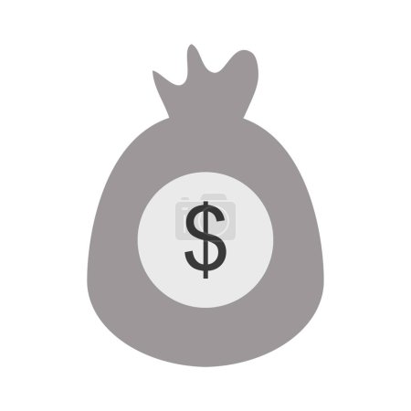 Ilustración de Icono de bolsa de dinero aislado sobre fondo blanco - Imagen libre de derechos