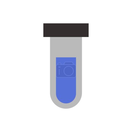Ilustración de Icono del tubo de ensayo. Investigación, Símbolo de elemento de laboratorio - Imagen libre de derechos