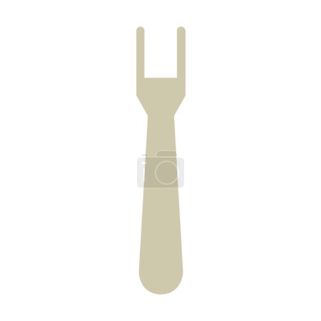 Illustration for Fork flat icon, vector illustration - Royalty Free Image