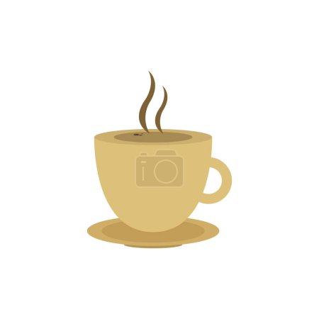 Illustration for Cup of coffee icon, flat style - Royalty Free Image