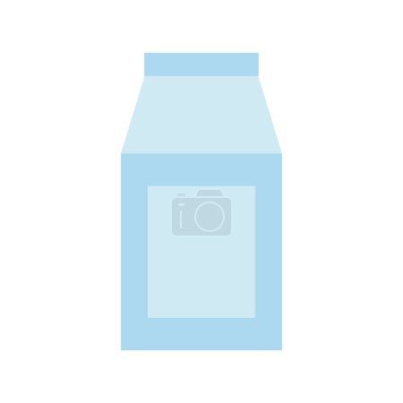 Ilustración de Ilustración plana de la leche aislada sobre fondo blanco - Imagen libre de derechos