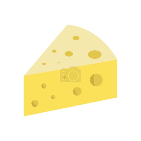 Téléchargez les illustrations : Illustration vectorielle icône fromage - en licence libre de droit