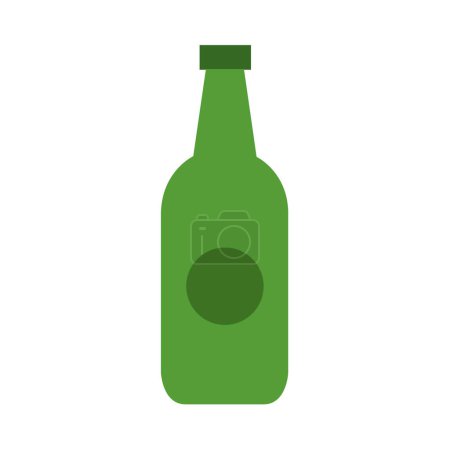 Téléchargez les illustrations : Icône de bouteille simple, illustration vectorielle - en licence libre de droit