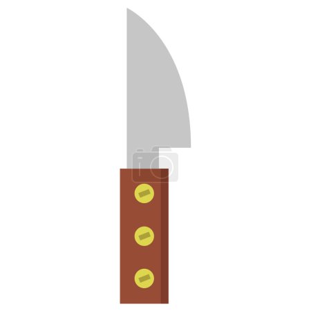 Téléchargez les illustrations : Icône de couteau sur un fond blanc - en licence libre de droit