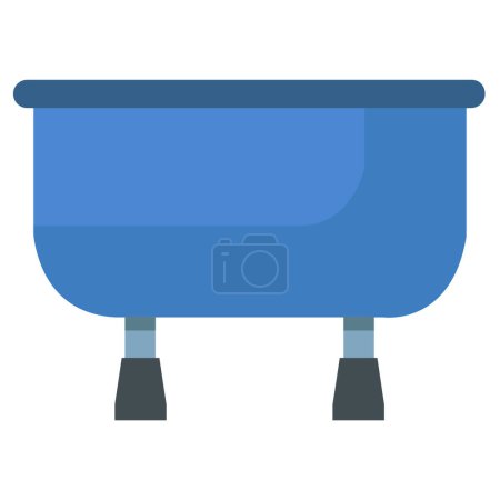 Illustration for Bathtub icon, vector illustration simple design - Royalty Free Image