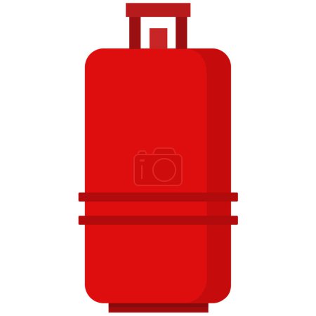 Téléchargez les illustrations : Icône bouteille de gaz isolé sur fond blanc - en licence libre de droit