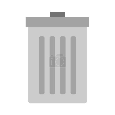 Ilustración de Basura icono de la papelera, basura, icono de la papelera aislado sobre fondo blanco. - Imagen libre de derechos