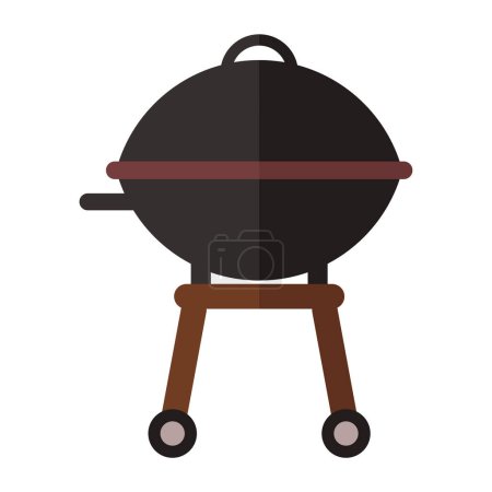 Téléchargez les illustrations : Barbecue grill icône isolée - en licence libre de droit