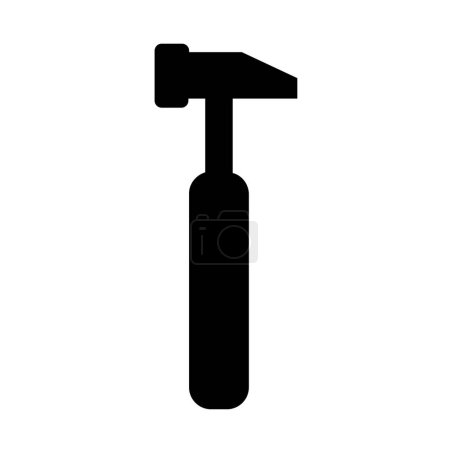 Ilustración de Icono de martillo sobre fondo blanco - Imagen libre de derechos