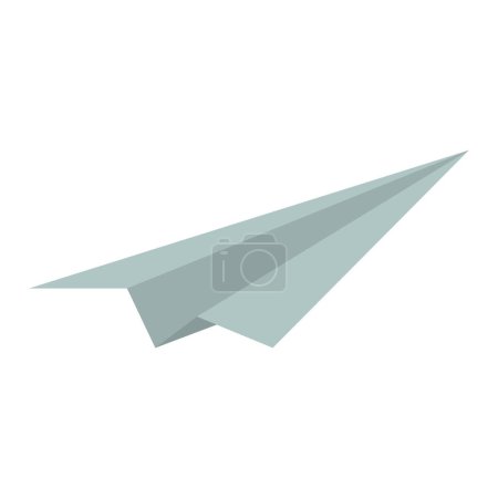 Téléchargez les illustrations : Icône de croquis vectoriel avion papier isolé sur fond - en licence libre de droit