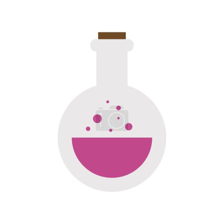 Illustration for Laboratory glass icon, flat style - Royalty Free Image