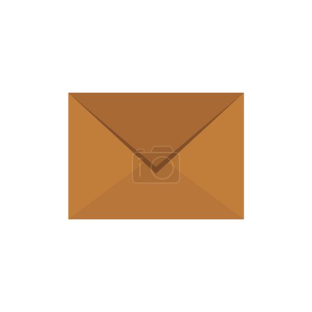 Illustration for Mail envelope icon in flat style. Email message vector illustration on white isolated background. - Royalty Free Image