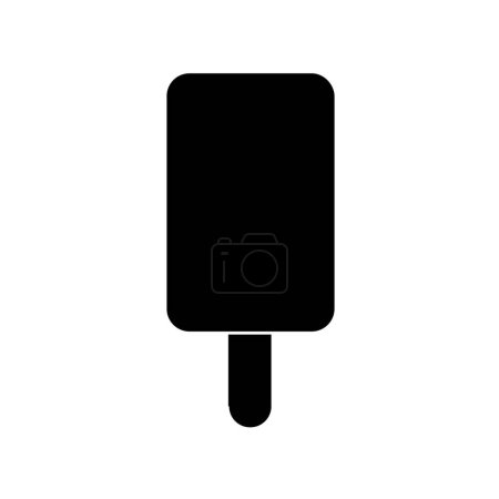 Ilustración de Helado negro y blanco icono del vector - Imagen libre de derechos