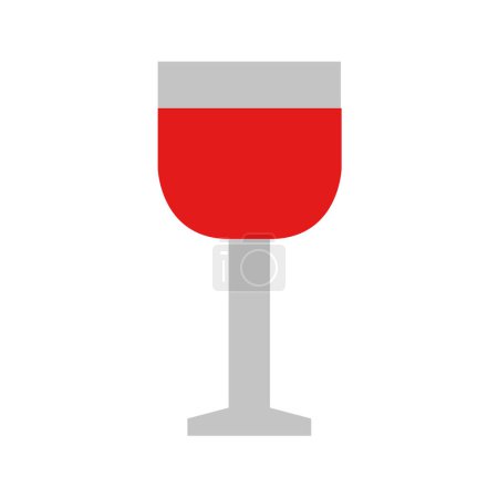Téléchargez les illustrations : Icône de vin isolé sur fond blanc - en licence libre de droit