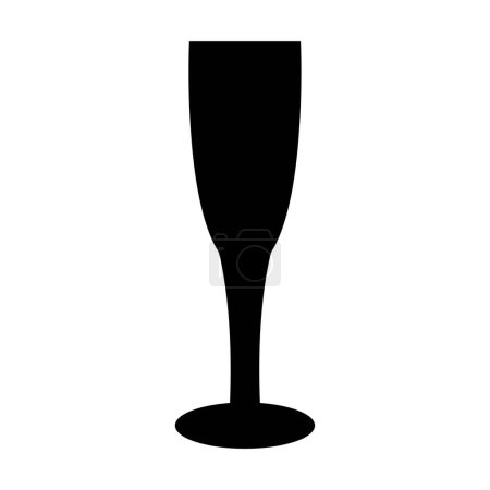 Téléchargez les illustrations : Verre avec vin design icône simple - en licence libre de droit