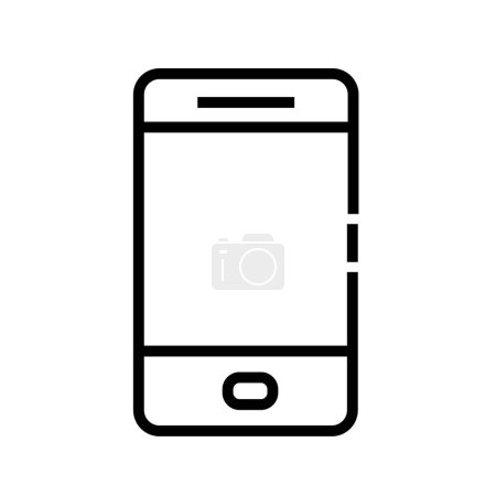 Ilustración de Icono de teléfono inteligente, icono de teléfono móvil moderno sobre fondo blanco - Imagen libre de derechos