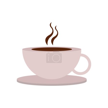 Illustration for Coffee cup flat icon - Royalty Free Image