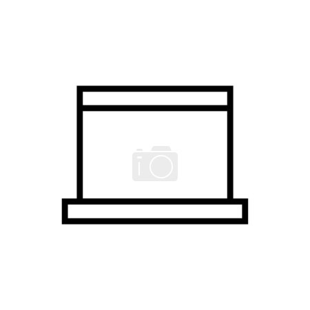 Ilustración de Ordenador portátil icono aislado sobre fondo blanco - Imagen libre de derechos
