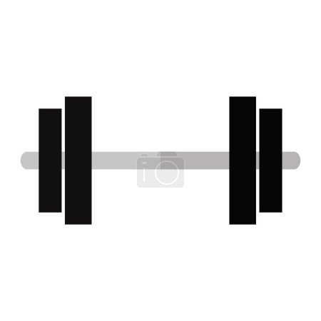 Illustration for Barbell icon in simple style isolated on white background vector illustration - Royalty Free Image