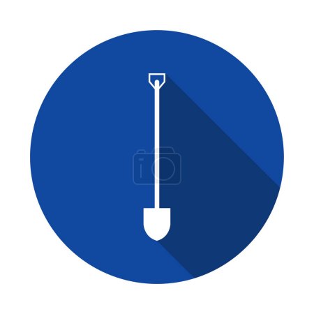 Illustration for Shovel for digging and construction icon, trendy style, isolated on white - Royalty Free Image
