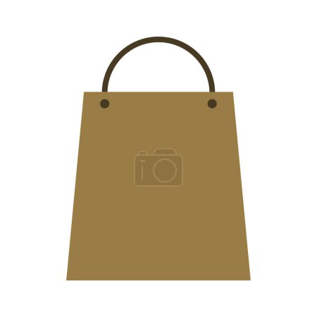 Illustration for Shopping bag icon. Sign for web design - Royalty Free Image