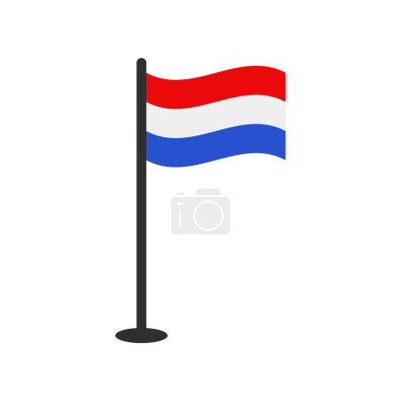 Illustration for Vector illustration of the flag of netherlands - Royalty Free Image