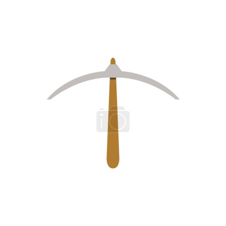 Ilustración de Plantilla de diseño de icono de Pickaxe sobre fondo blanco - Imagen libre de derechos