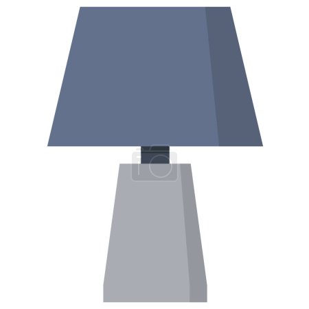 Téléchargez les illustrations : Lampe de table isolée sur fond blanc, illustration vectorielle - en licence libre de droit