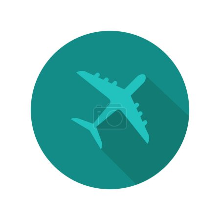 Ilustración de Icono del avión. diseño plano. símbolo de viaje - Imagen libre de derechos