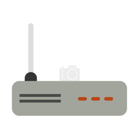 Téléchargez les illustrations : Icône du routeur illustration vectorielle - en licence libre de droit
