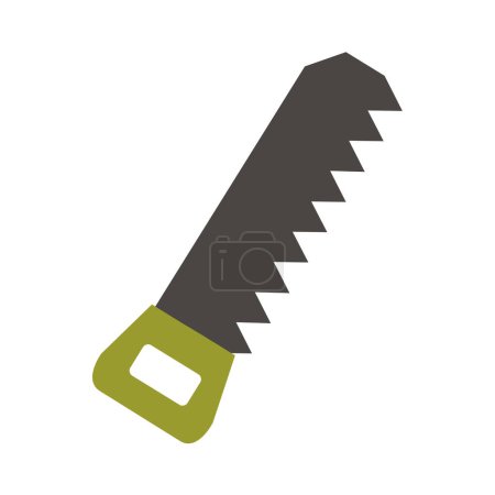 Illustration for Flat design icon of saw - Royalty Free Image