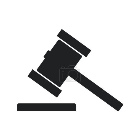 Illustration for Law gavel icon in simple style - Royalty Free Image