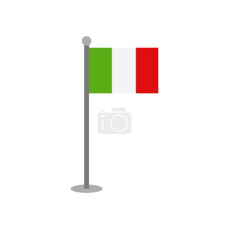 Téléchargez les illustrations : Drapeau de l'Italie. icône vectorielle - en licence libre de droit