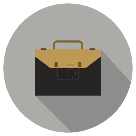 Illustration for Briefcase round icon vector illustration - Royalty Free Image