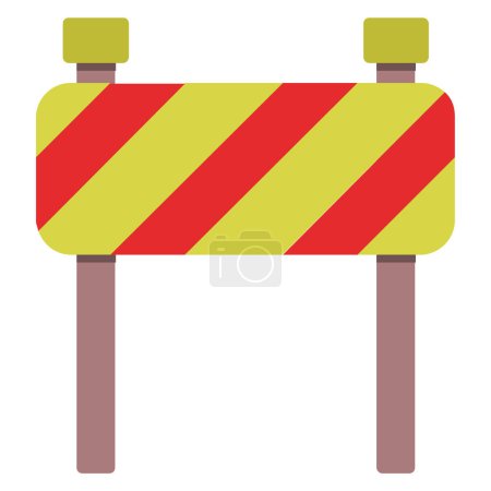 Téléchargez les illustrations : Illustration vectorielle de l'icône Roadblock - en licence libre de droit