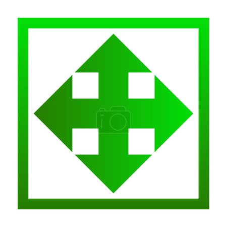 Illustration for Green icon of the first aid kit. - Royalty Free Image