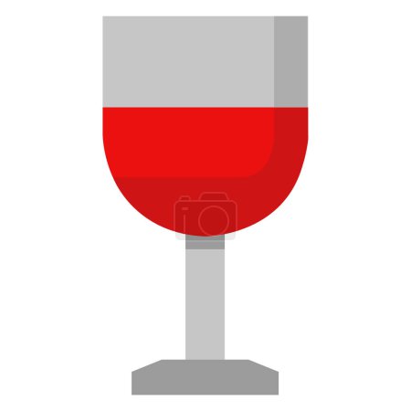 Téléchargez les illustrations : Verre à vin rouge, illustration, vecteur sur fond blanc. - en licence libre de droit