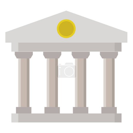 Ilustración de Icono de banco estilizado, ilustración de vectores - Imagen libre de derechos